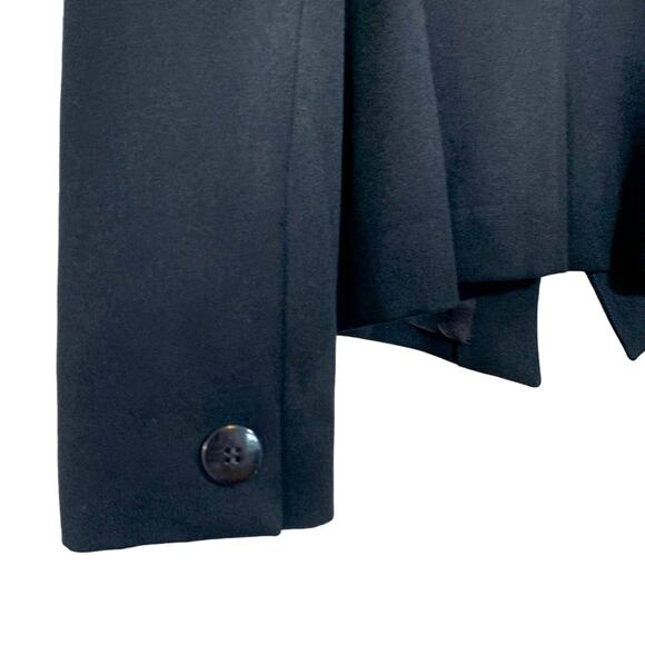 Dior Vintage Fitted Cropped Wool Button Down Padded Blazer Jacket Black US 8 - Picture 11 of 16